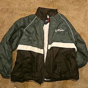 Green, white, black sport tek jacket